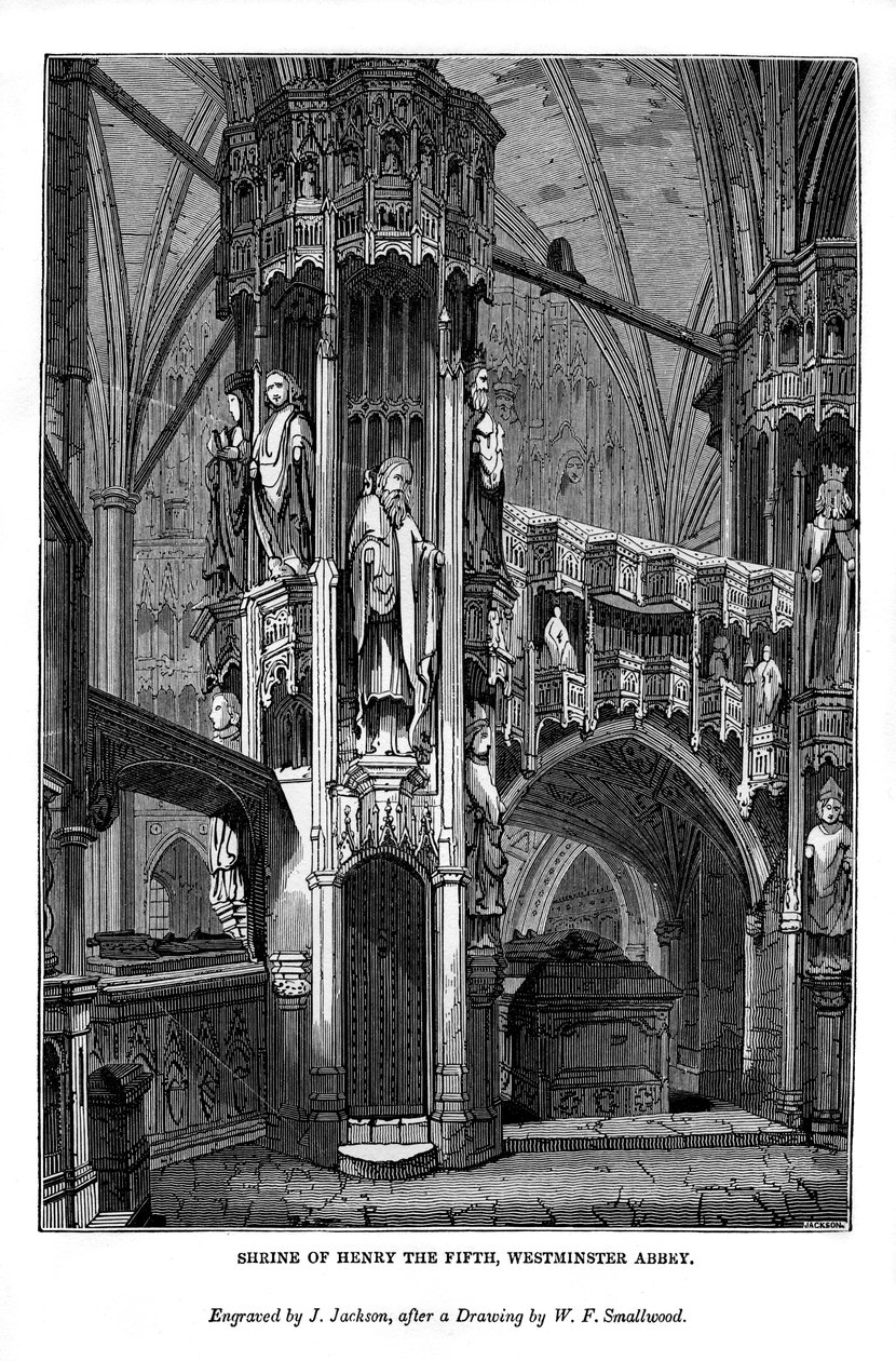 Henry V Tapınağı, Westminster Manastırı, 1843 by J. Jackson