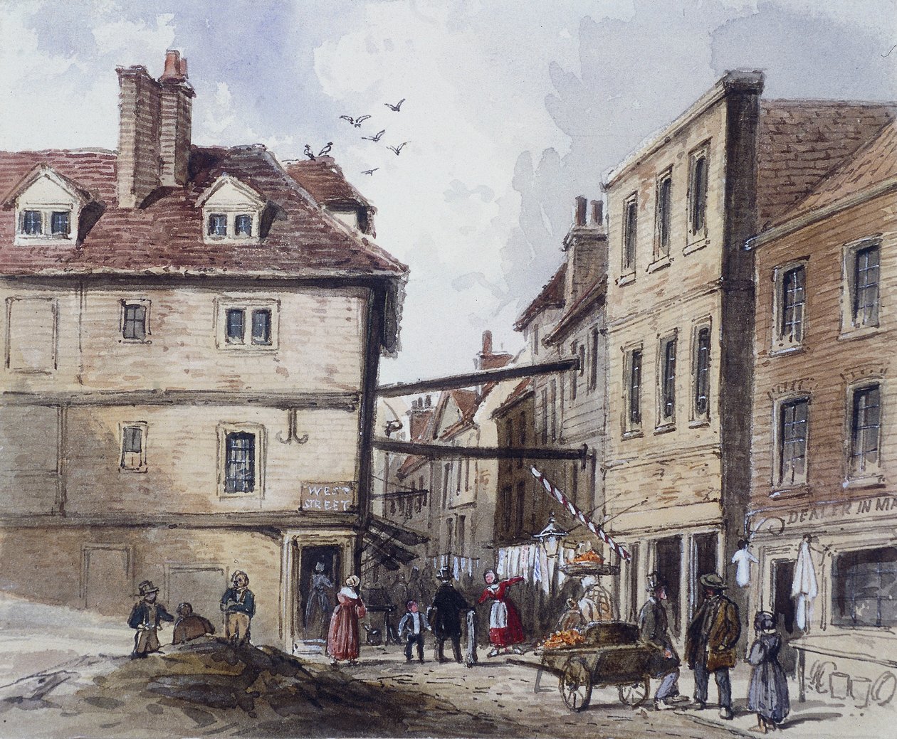 Chick Lane, Londra, c1840 by J Maund