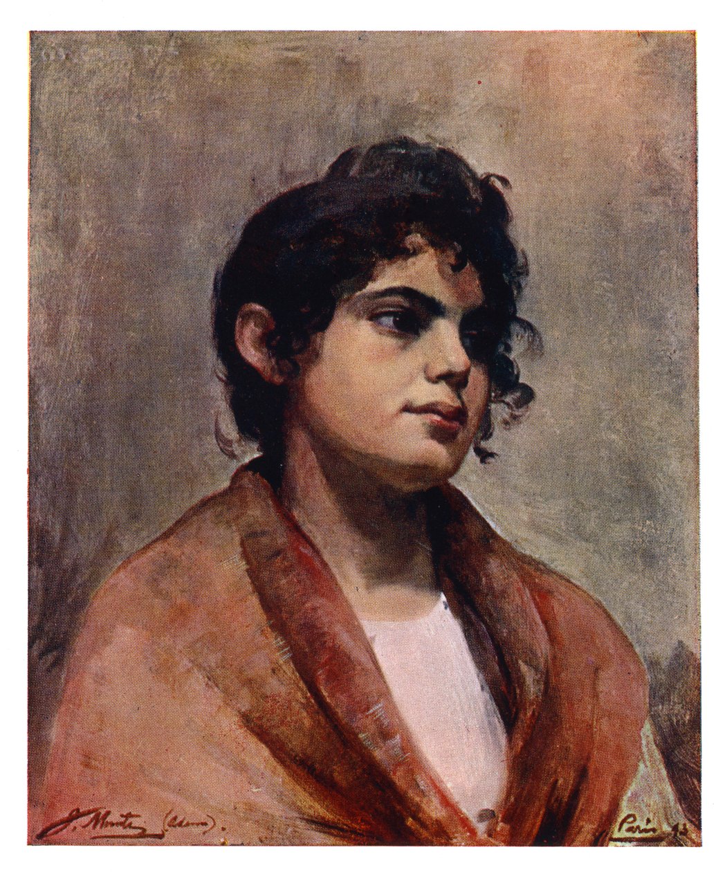 İtalyan bir kızın kafasının incelenmesi, 1901. by J Muntz