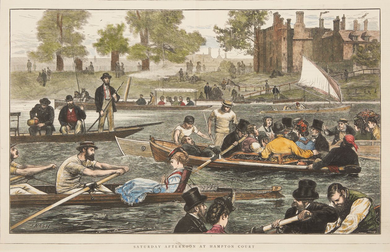 Cumartesi öğleden sonra Hampton Court'ta by J. Nash