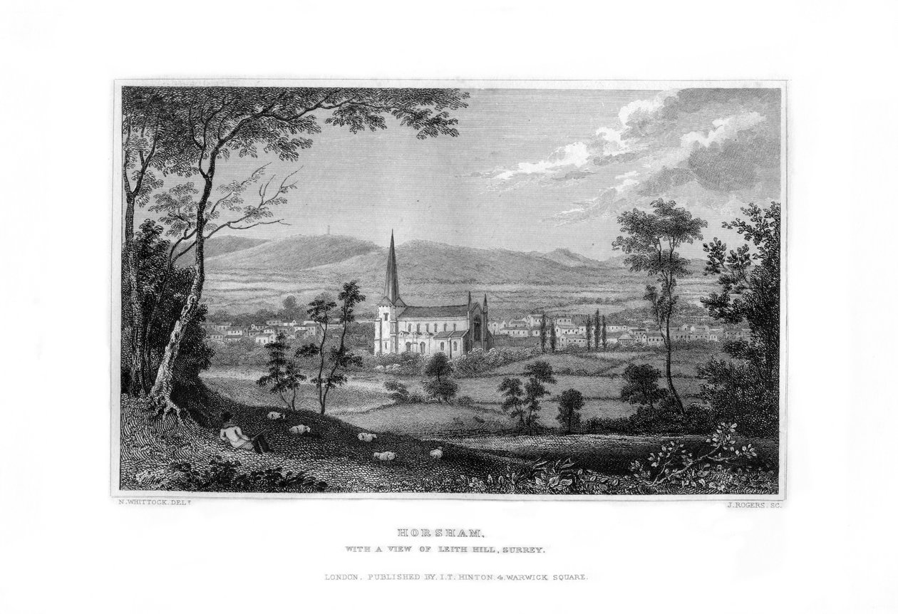 Horsham, Batı Sussex, İngiltere, 1829. by J. Rogers