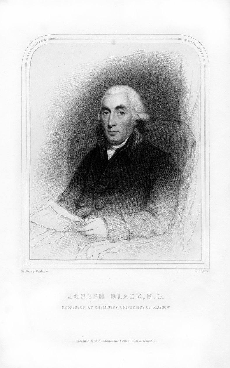 Joseph Black, İskoç fizikçi ve kimyager, 1870. by J. Rogers