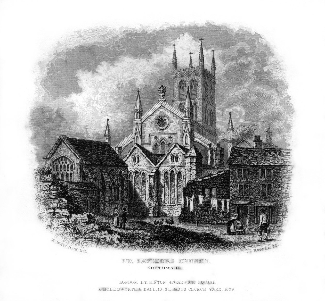 Aziz Kurtarıcı Kilisesi, Southwark, Londra, 1829. by J. Rogers