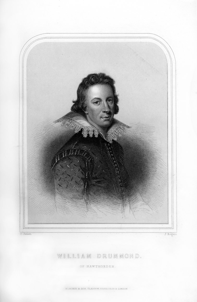 William Drummond, İskoç şair, 1870. by J. Rogers