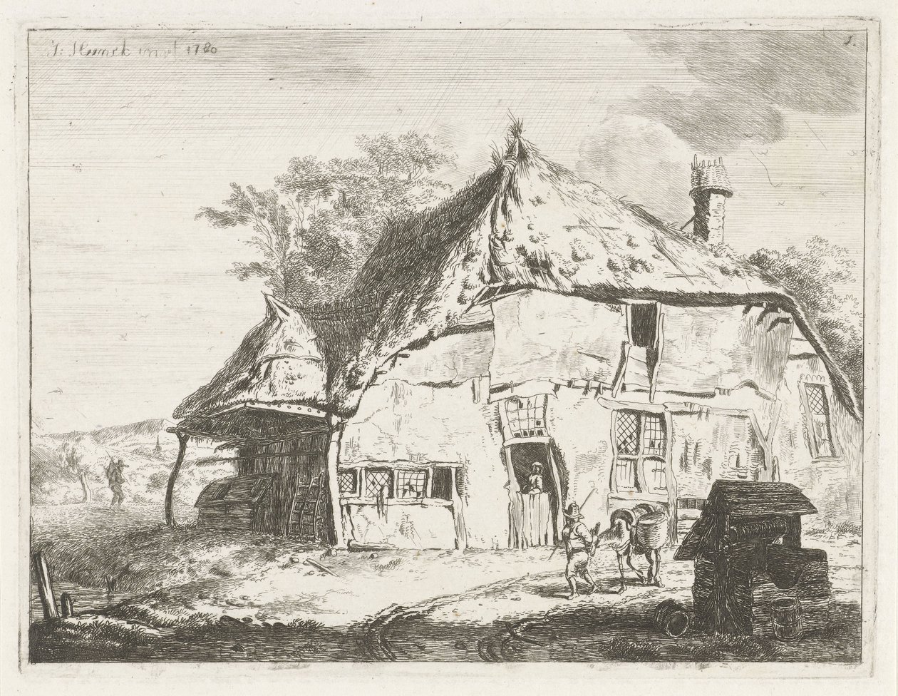 Bir kuyunun yanında çiftlik by Jabes Heenck