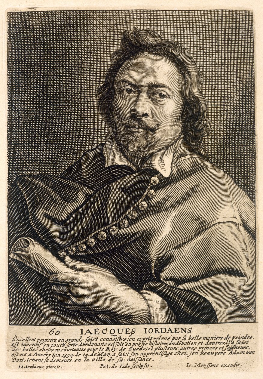 Johannes Meyssens (1612-70) tarafından kazınmış Otoportre by Jacob Jordaens