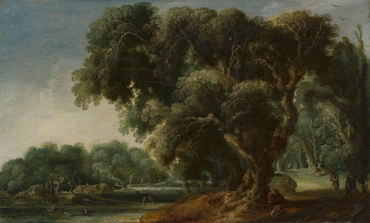 Gefantaseerd boslandchap by Jacob van Geel