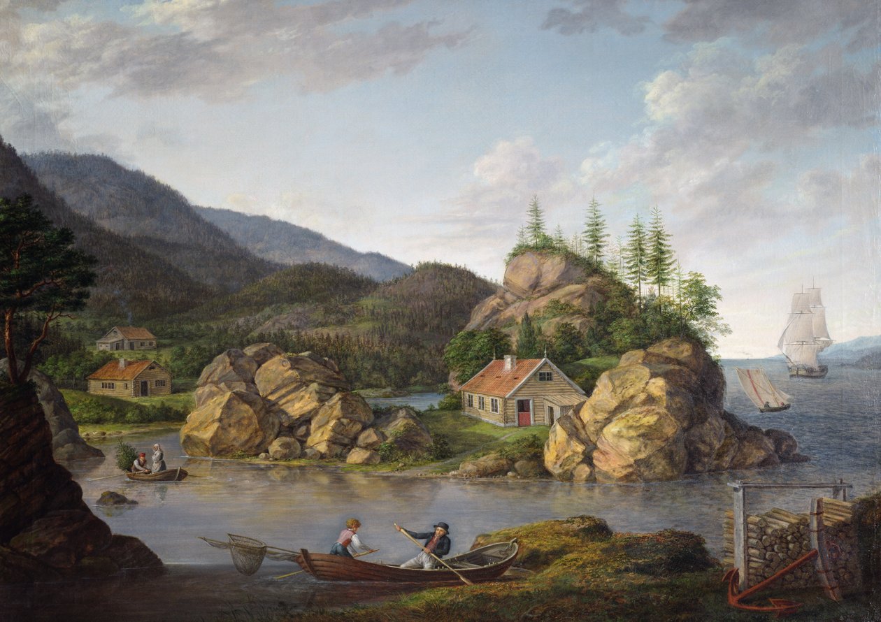 Manzara (tuval üzerine yağlı boya) by Jacob Edward Munch
