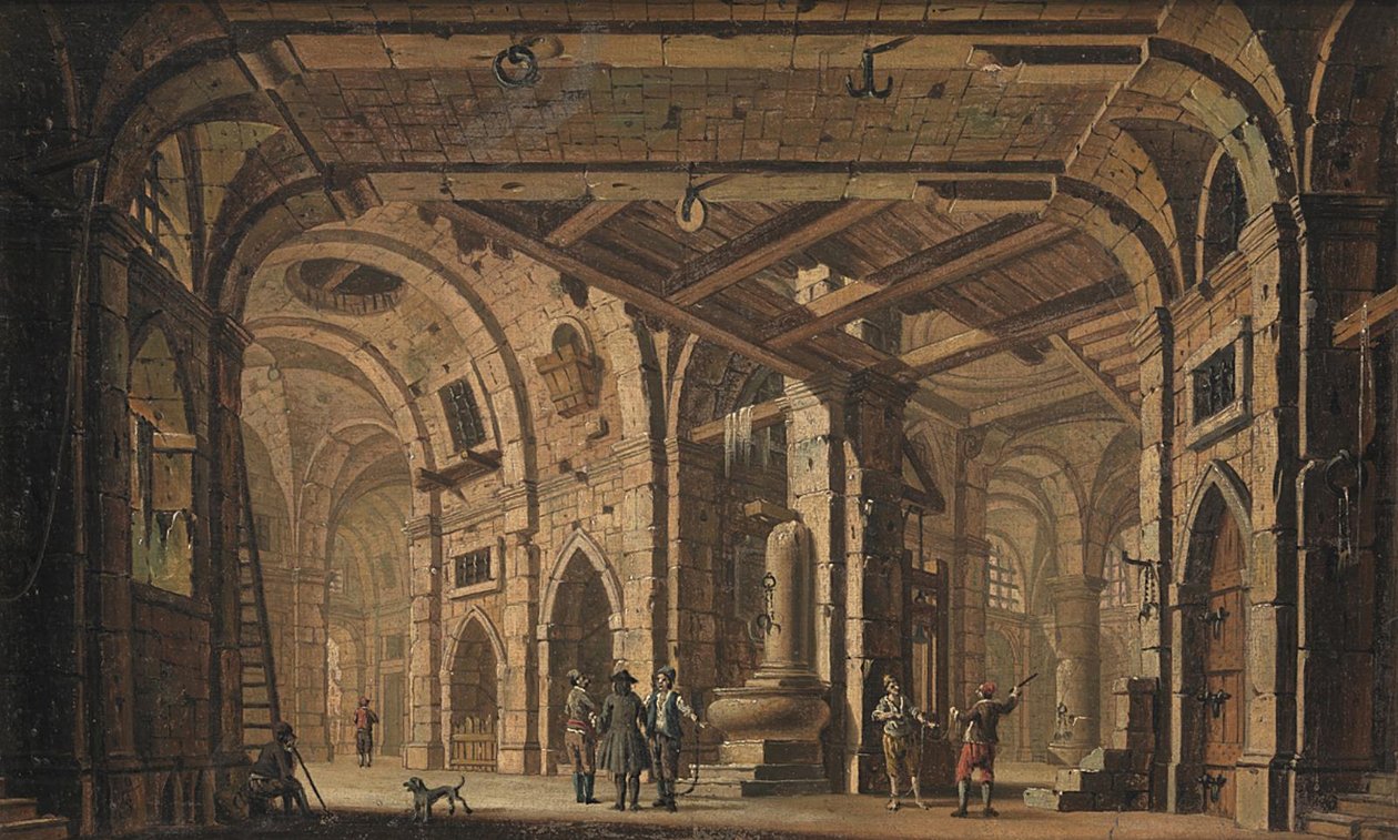 Mahkumlar ve gardiyanlarla hapishane dekorasyonu by Jacob Fabris