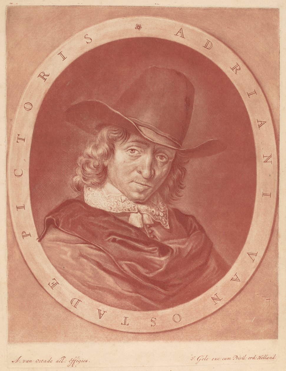 Adrian van Ostade by Jacob Gole after Adriaen van Ostade