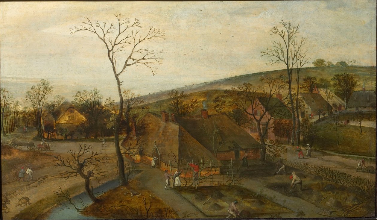 Dört Mevsim: İlkbahar, 1577. by Jacob Grimmer