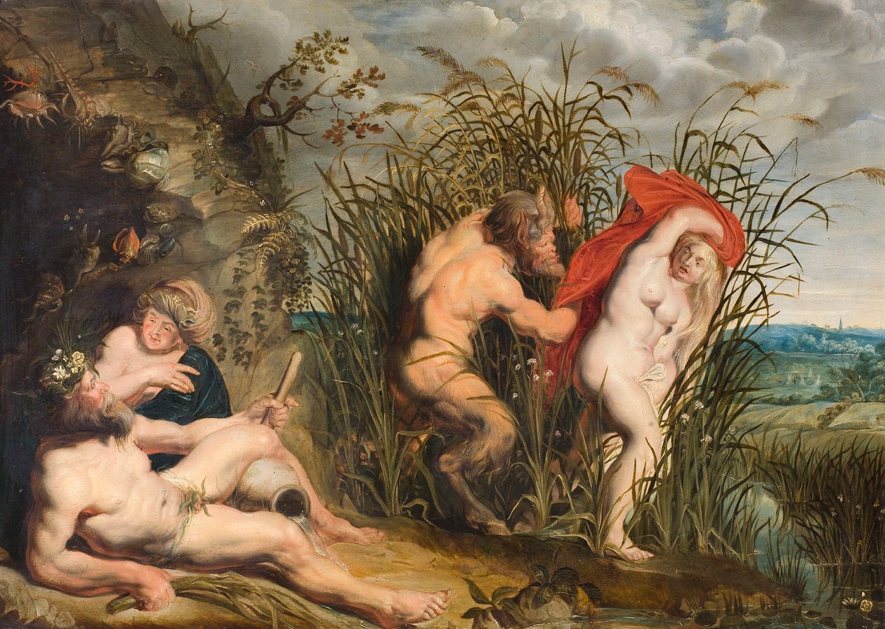 Pan ve Syrinx. by Jacob Jordaens