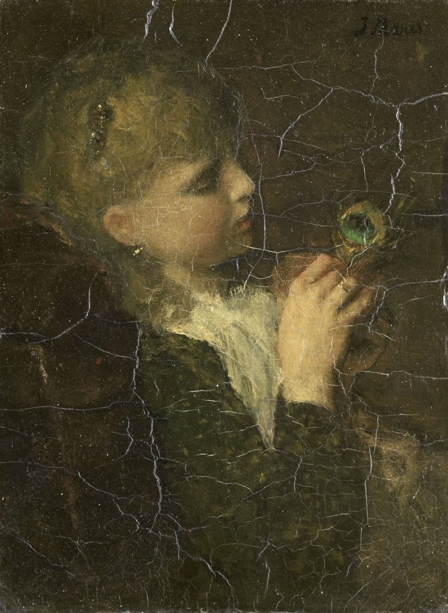 Tavus kuşu tüyü olan kız by Jacob Maris