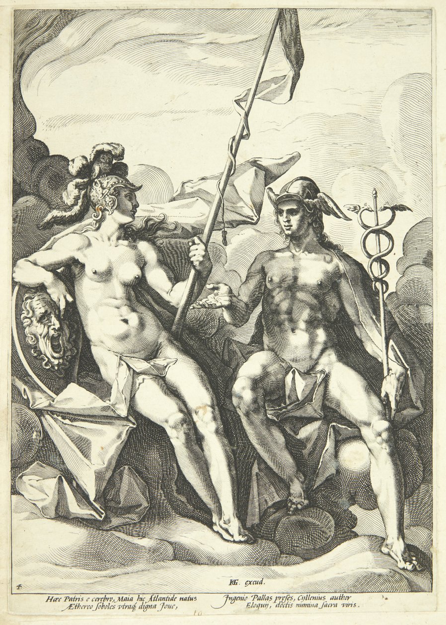 Atina ve Merkür İttifakı (Hermathena) by Jacob Matham