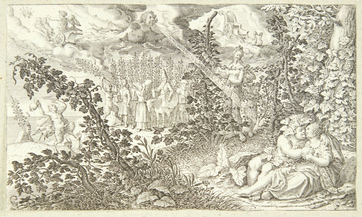 Bakkus ve Ariadne by Jacob Matham