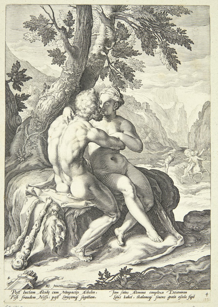 Herkül ve Dejanira by Jacob Matham
