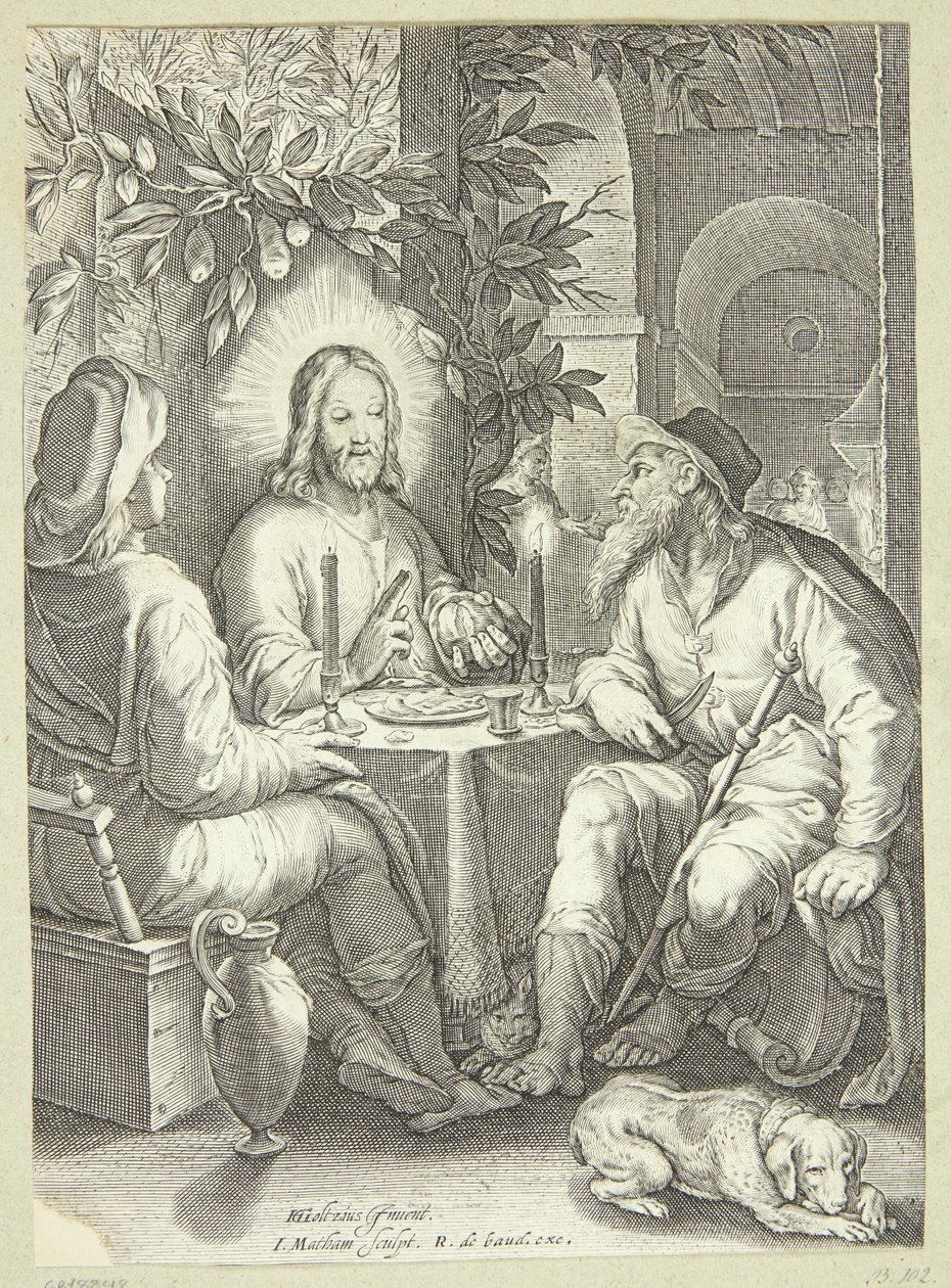İsa ve Emmaus by Jacob Matham
