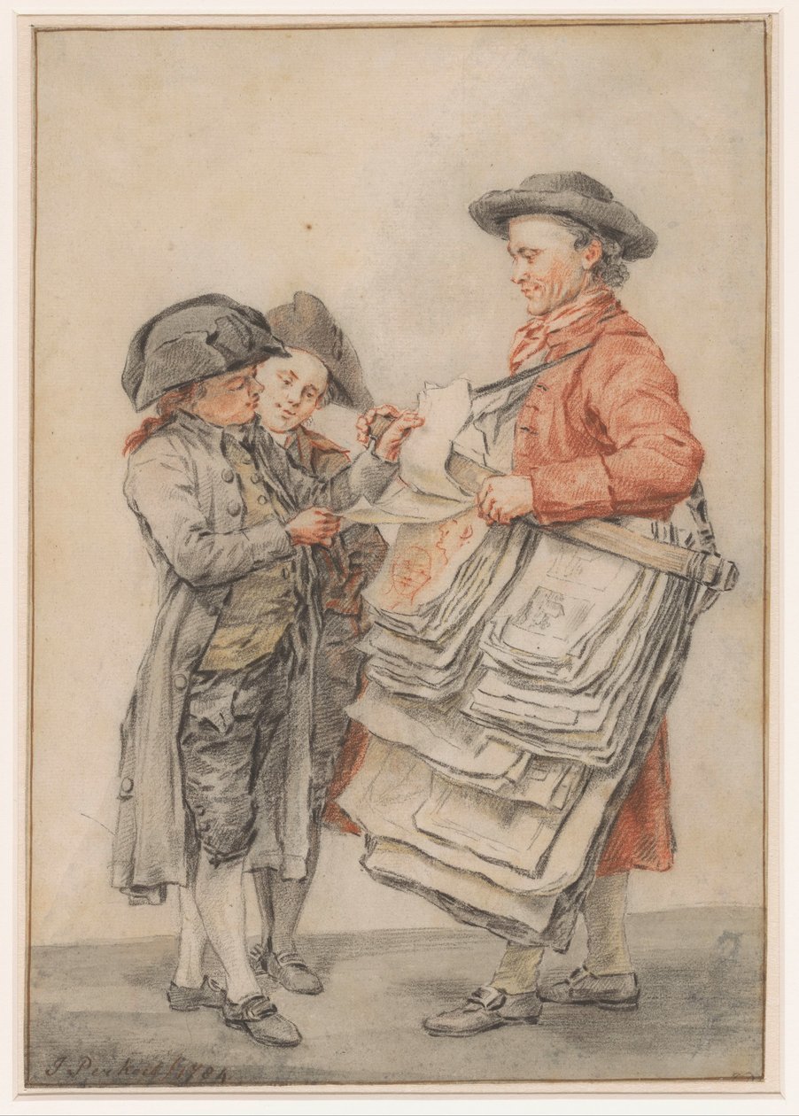 De prentverkoper by Jacob Perkois (signed by artist)