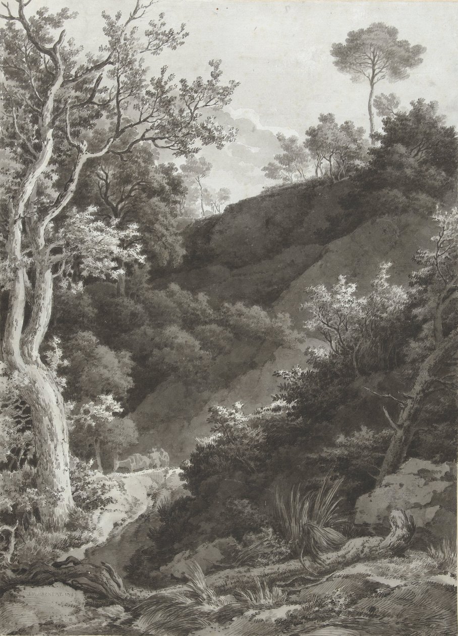 Ormanlık dağ tarafı by Jacob Philipp Hackert