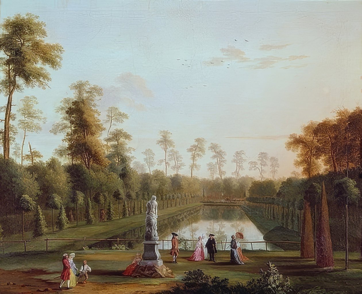 Hayvanat bahçesindeki havuz by Jacob Philipp Hackert