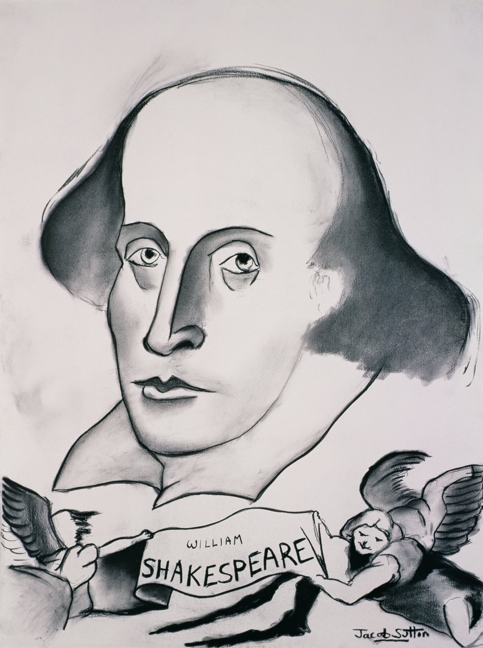 William Shakespeare (1564-1616) 1994 (kağıt üzerinde karakalem) by Jacob Sutton