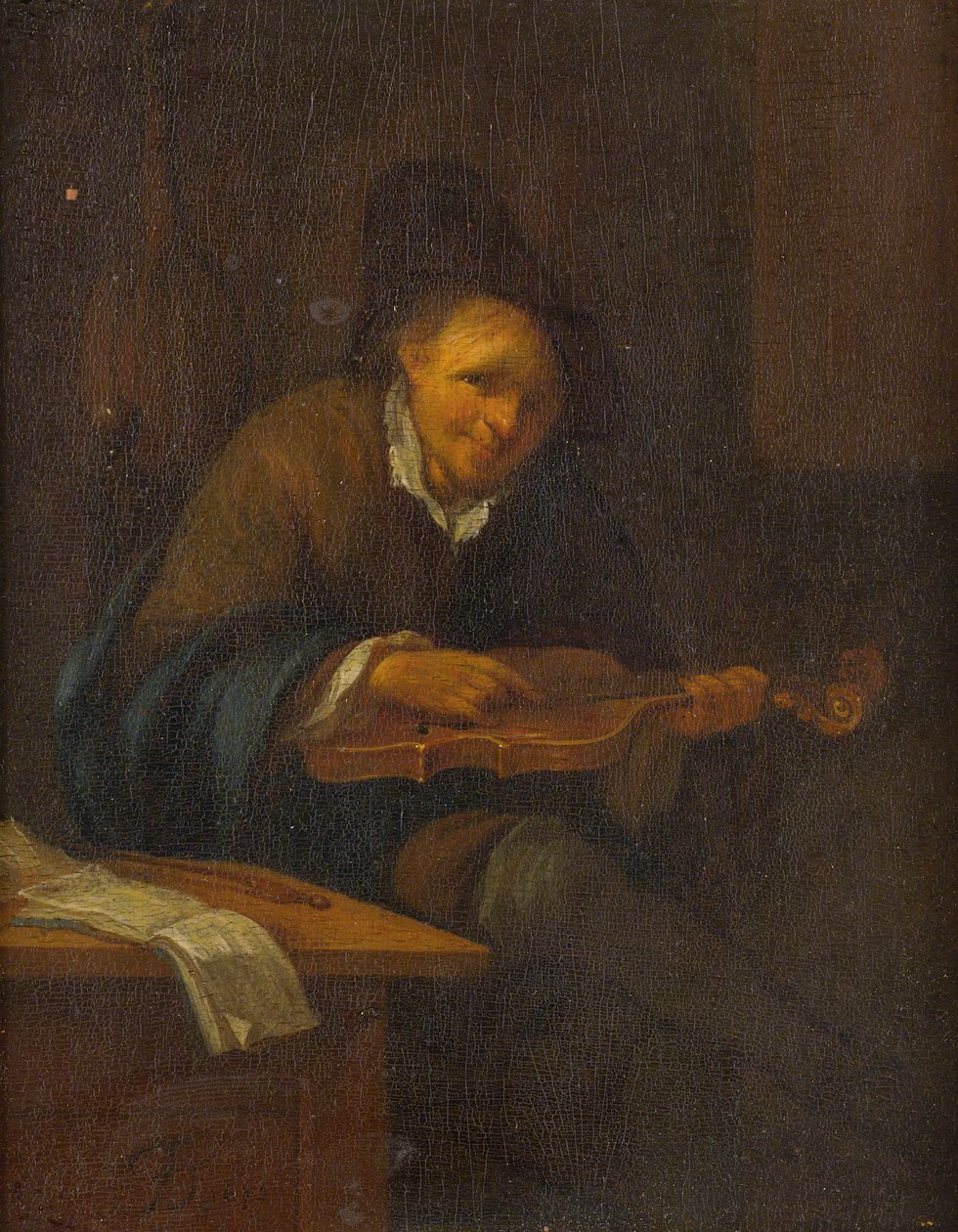 keman çalan adam by Jacob Toorenvliet