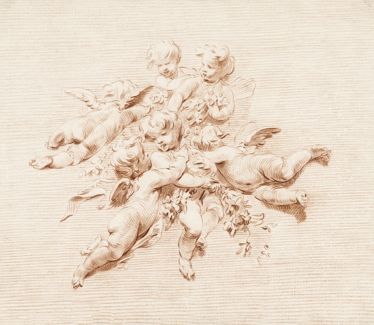 Bir grup melek. by Jacob de Wit