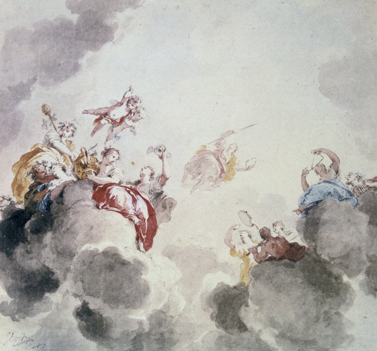 Göksel sahne, 18. yüzyıl. by Jacob de Wit