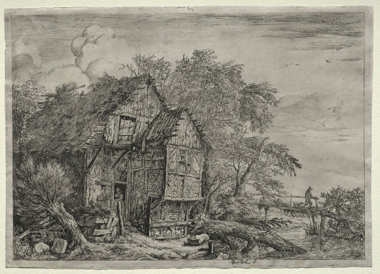 Küçük Köprü. by Jacob van Ruisdael