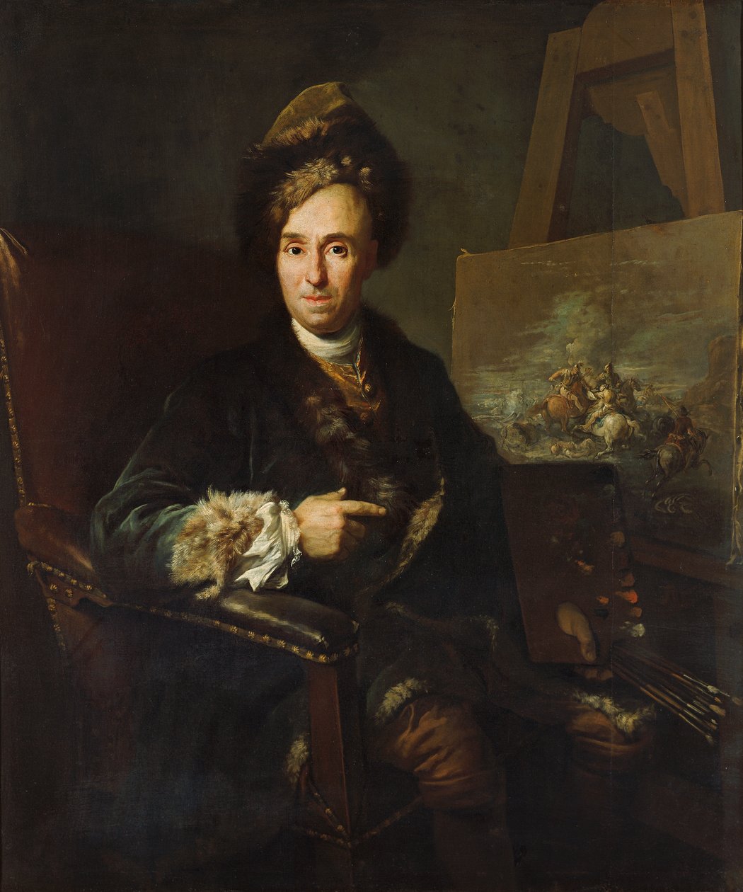 Savaş ressamı Ignace-Jacques Parrocel by Jacob van Schuppen