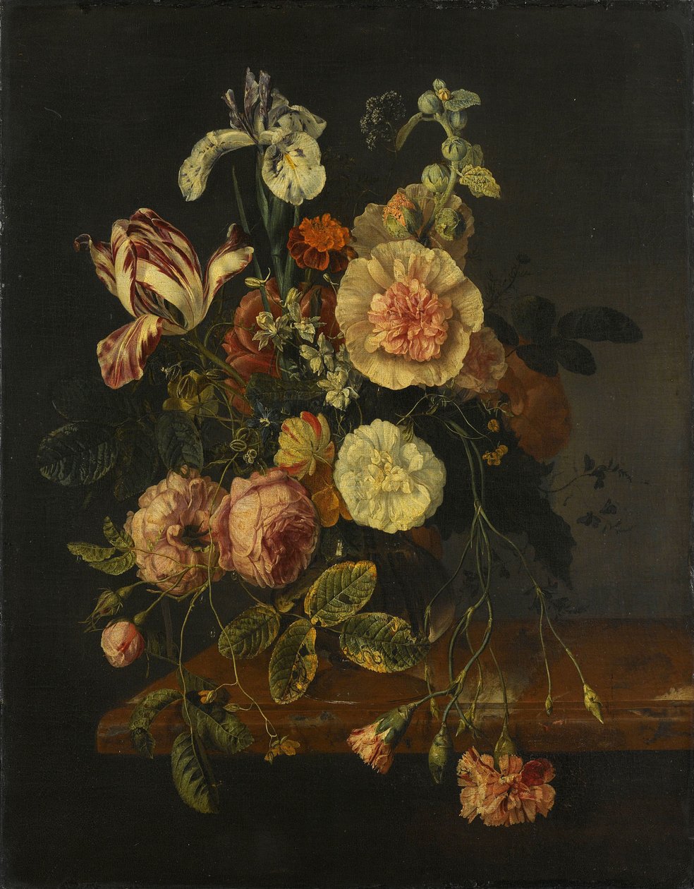 Çiçeklerle Natürmort by Jacob van Walscapelle (attributed to)