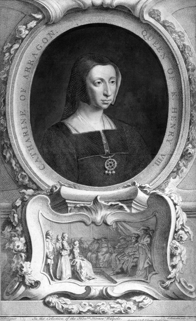 Aragonlu Catherine 1485-1536, 1744. by Jacobus Houbraken