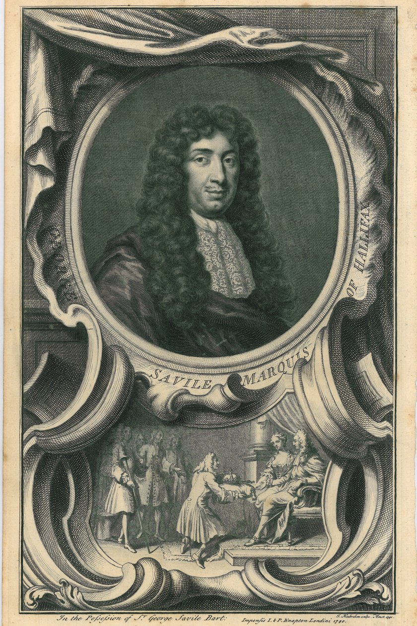 George Savile, Halifax Markisi by Jacobus Houbraken