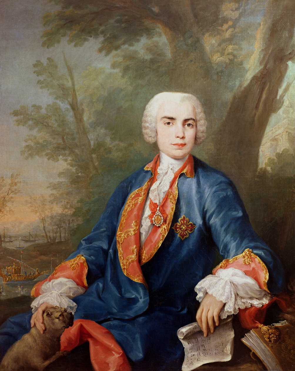 Carlo Broschi'nin portresi, 'Il Farinelli', İtalyan castrato şarkıcısı by Jacopo Amigoni