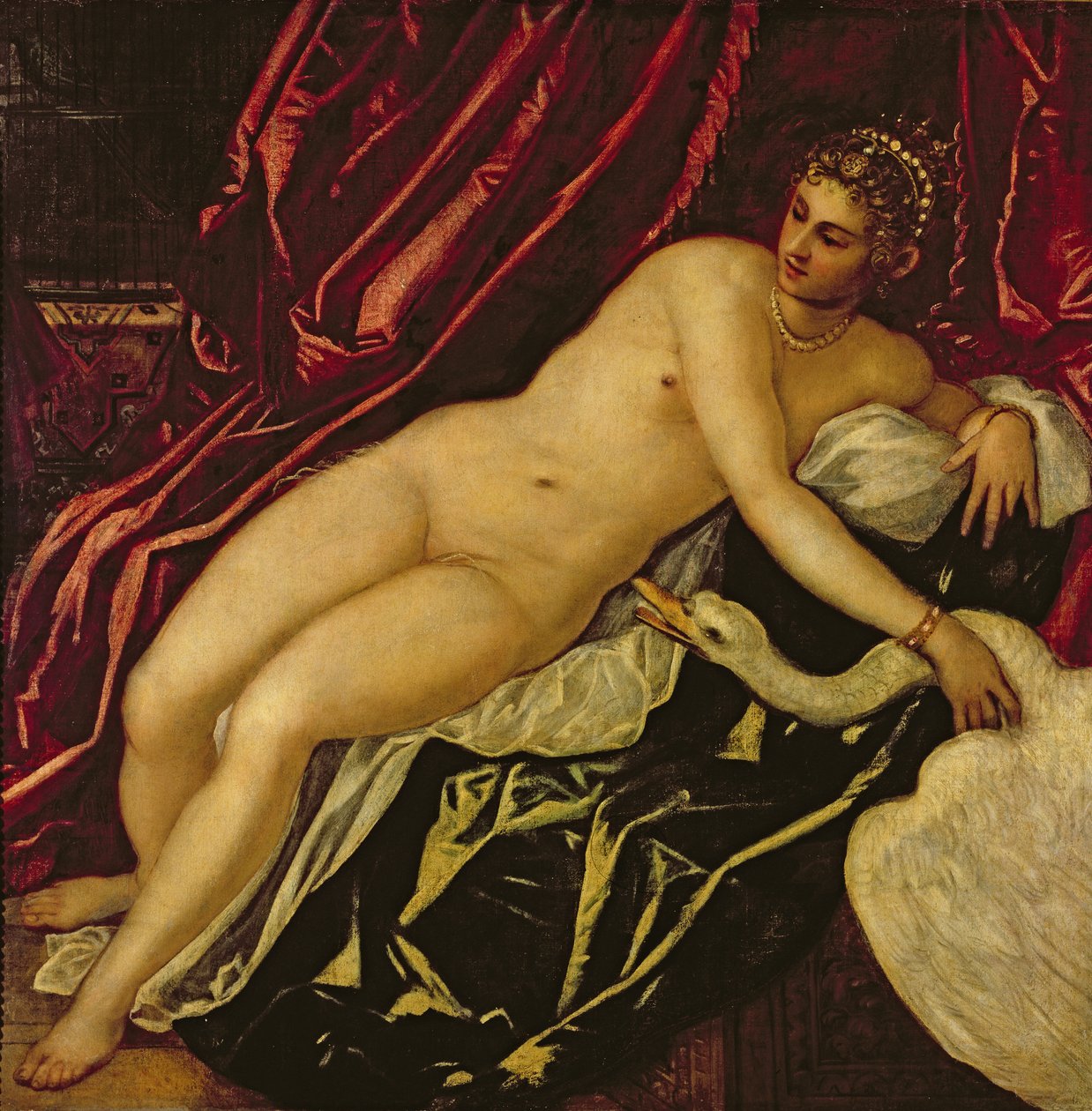 ಲೆಡಾ ಮತ್ತು ಸ್ವಾನ್, c.1545-47 (ವಿವರ) ಟರ್ಕ್ by Jacopo Robusti Tintoretto