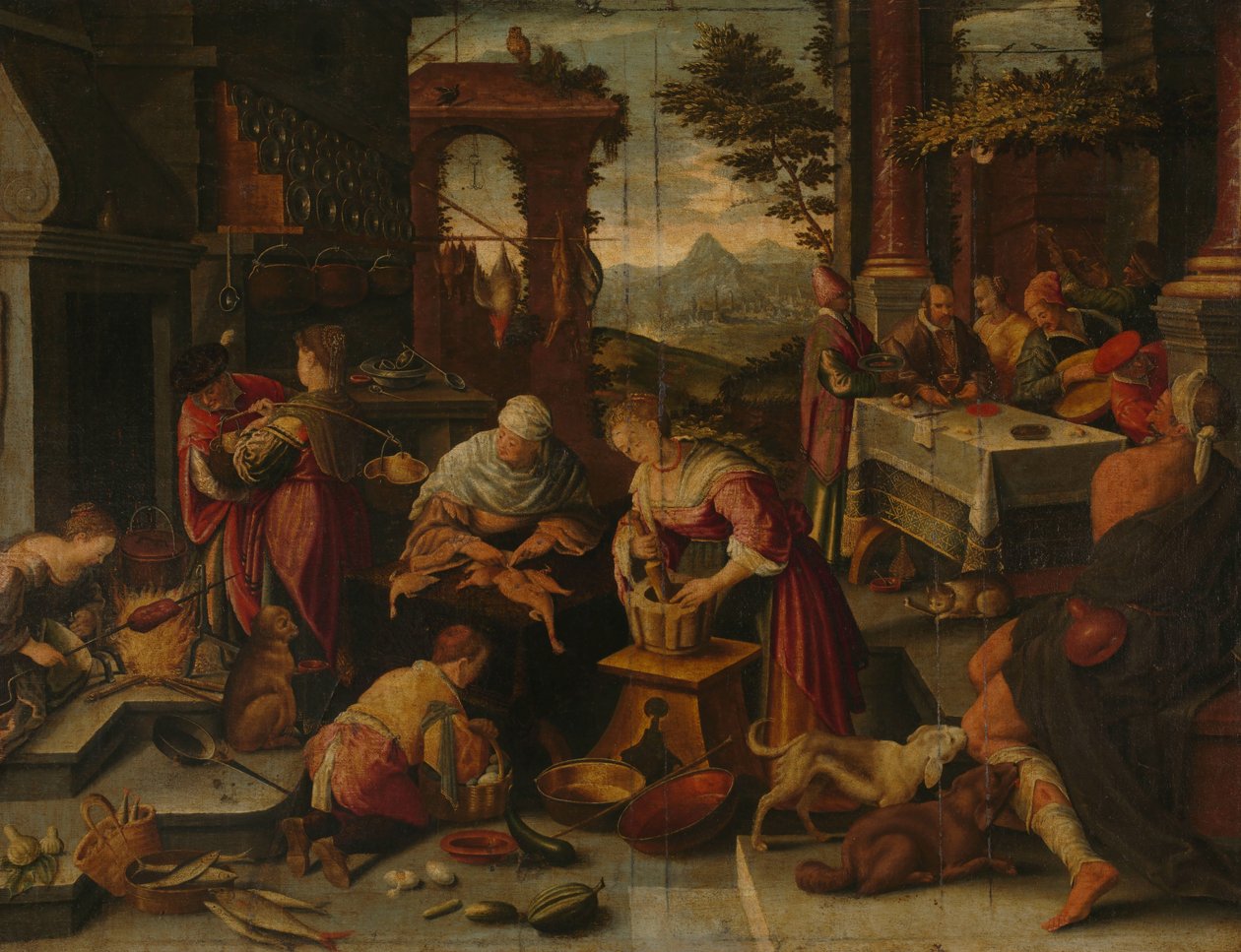 Lazarus ve Zengin Adam by Jacopo Bassano (copy after)