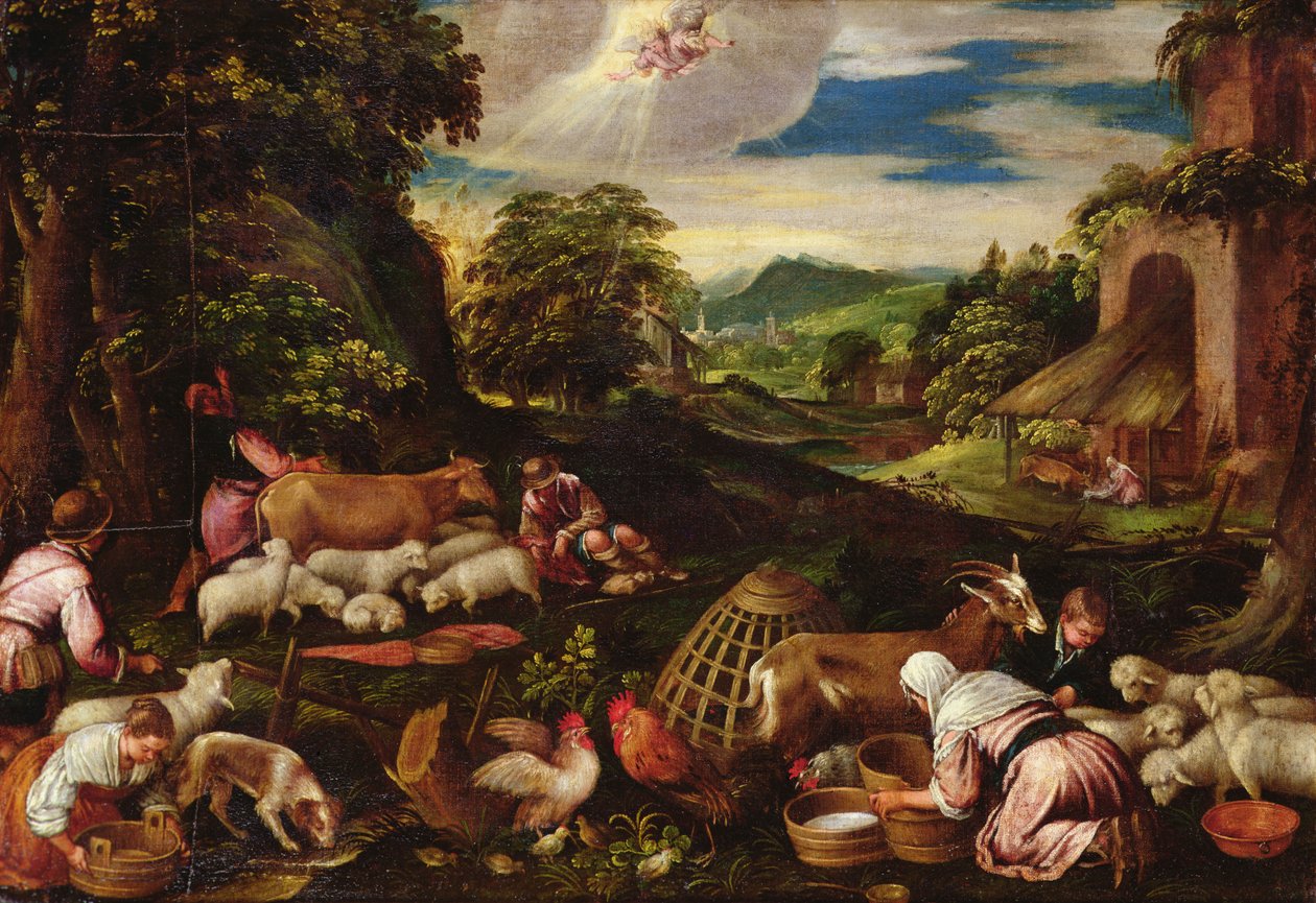 Çobanlara Duyuru by Jacopo Bassano