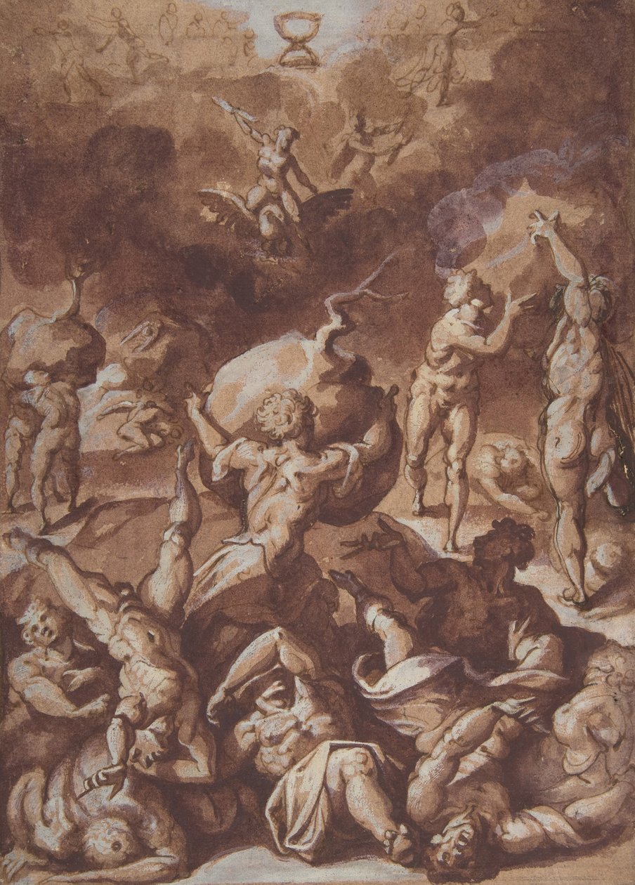 Jüpiter Devlerle Savaşıyor., 1540-96. by Jacopo Zucchi