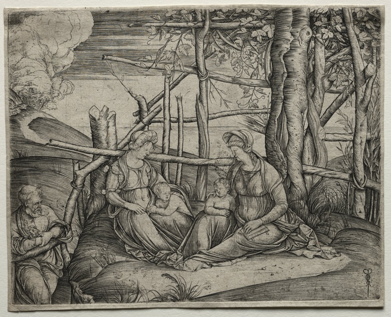Aziz Elizabeth ile Kutsal Aile by Jacopo de