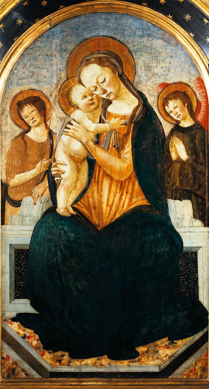Bakire ve Çocuk (ahşap üzerine yağ by Jacopo del Sellaio