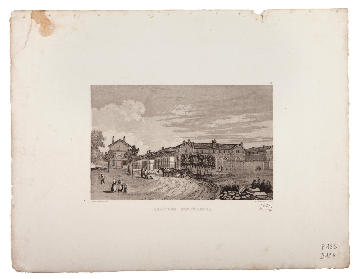 Montmartre Mezbahası by Jacques Alphonse Testard