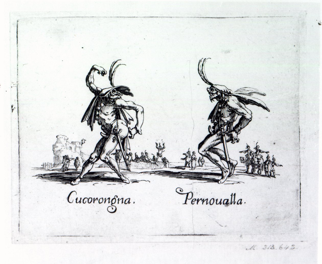 Balli de Sfessania, 1622 dolayları by Jacques Callot