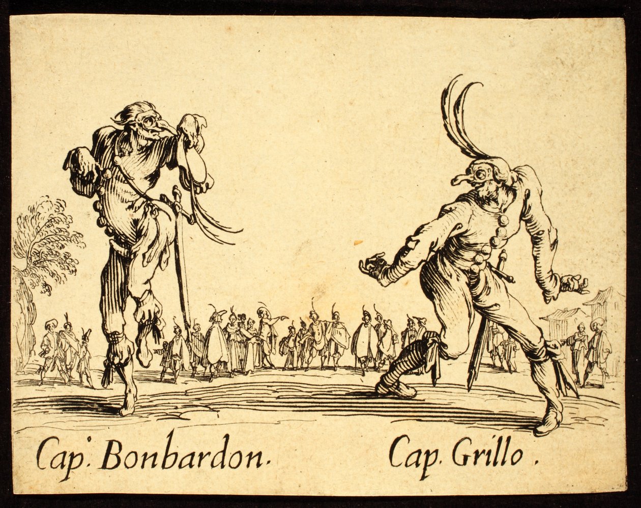 Kaptanlar Bonbardon ve Grillo, 1622 by Jacques Callot