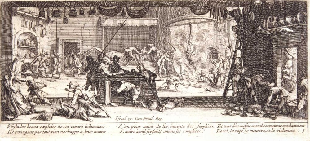 Yağma Les miseres et les mal-heures de la guerre, pl. 5 by Jacques Callot