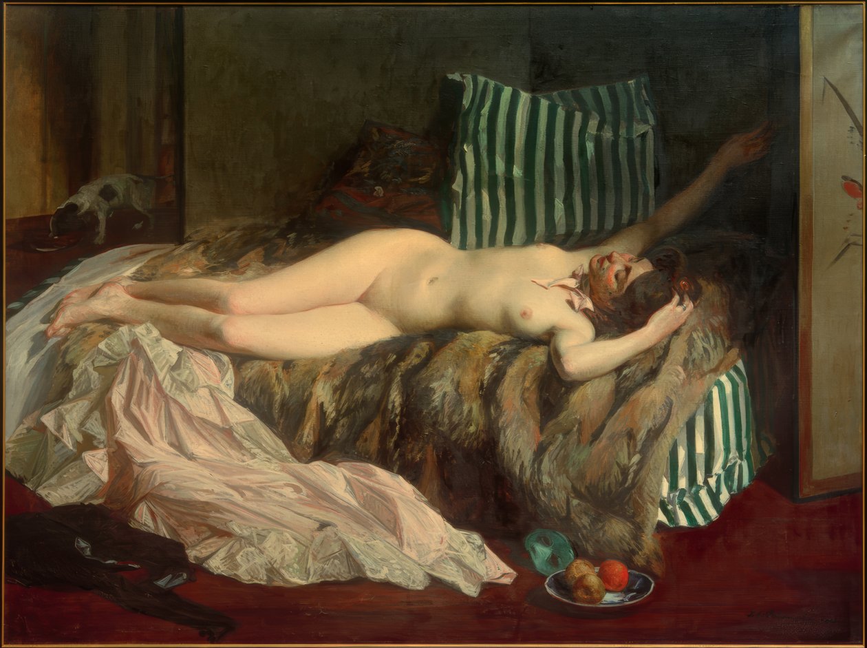 J. – E.Blanche, maskeli balodan sonra genç kız by Jacques Emile Blanche