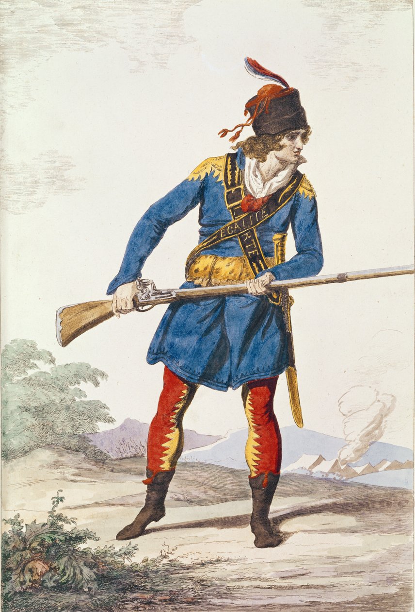 Vivant Dominique Denon tarafından kazınmış Askeri Elbise by Jacques Louis David