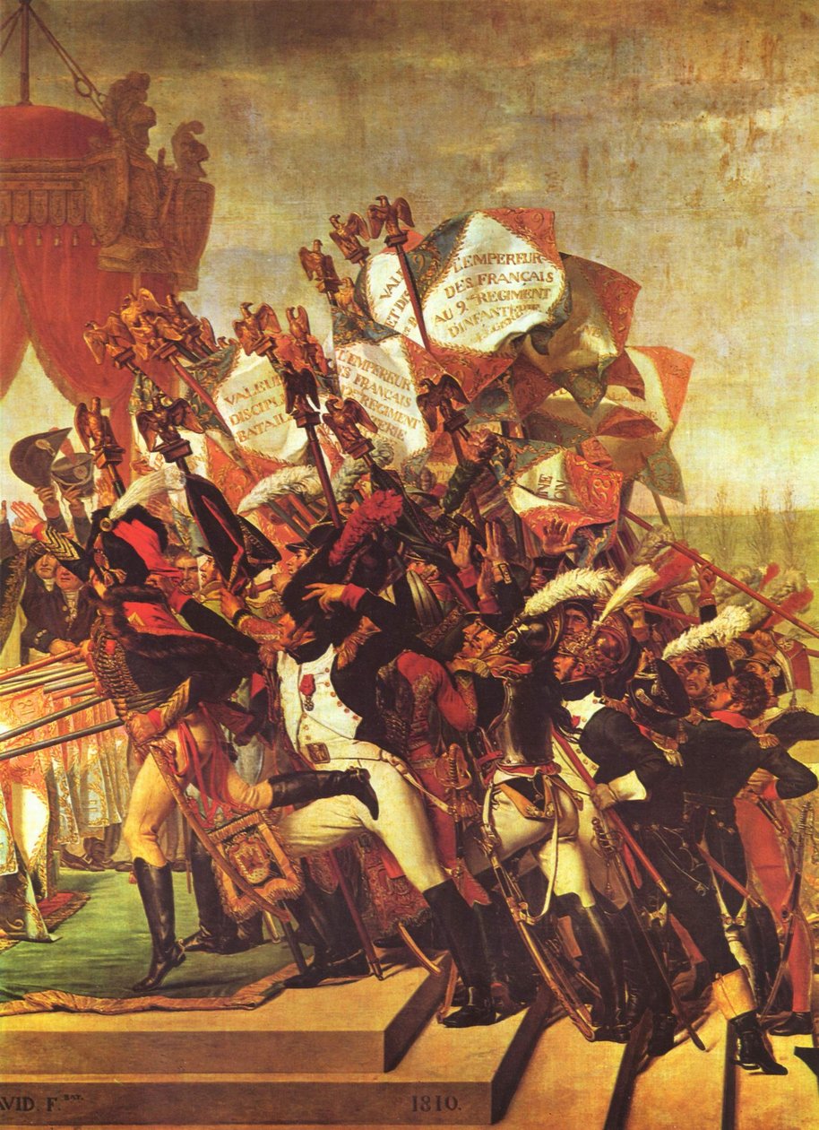 İmparatorun üzerine ordunun yemini by Jacques Louis David