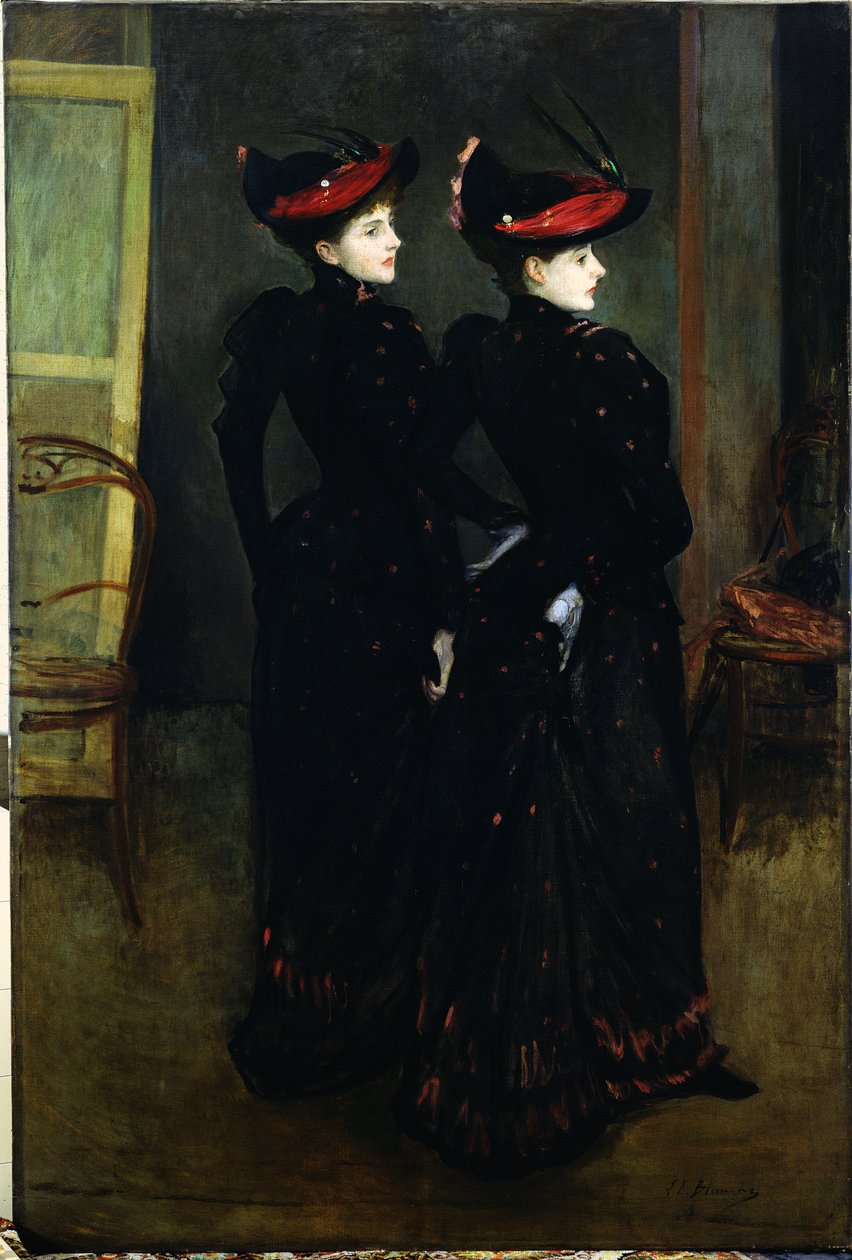 Savile-Clark Kızları (tuval üzerine yağlı boya) by Jacques Emile Blanche