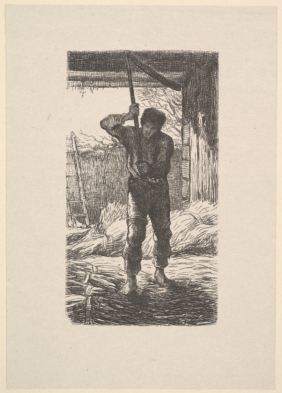 Harman Buğdayı Adam, 1853. by Jacques Adrien Lavieille