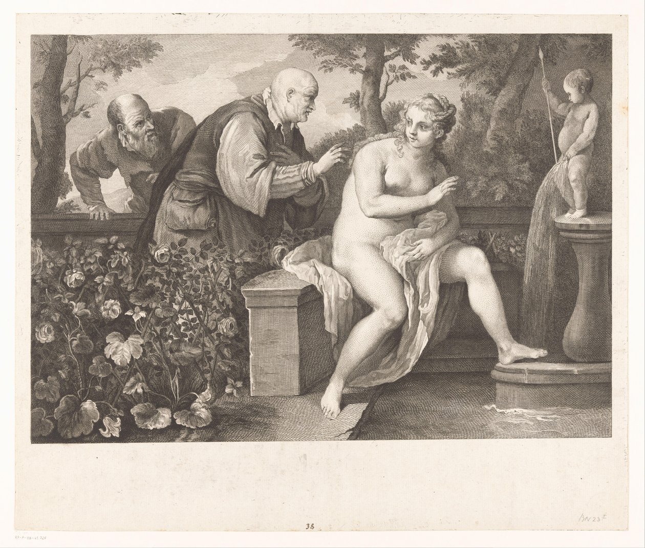 Susanna ve Yaşlılar by Jacques Beauvarlet